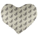 Minimalist Branch Large 19  Premium Flano Heart Shape Cushions Back