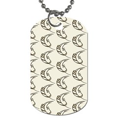 Cute Leaves Draw Dog Tag (two Sides) by ConteMonfrey