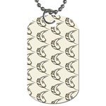 Cute Leaves Draw Dog Tag (Two Sides) Front