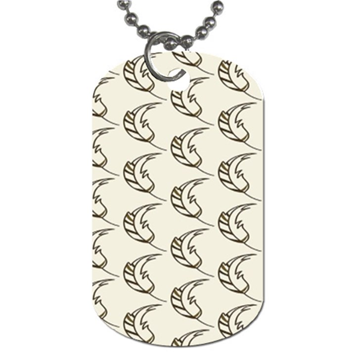 Cute Leaves Draw Dog Tag (Two Sides)