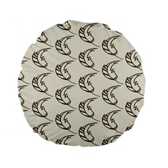 Cute Leaves Draw Standard 15  Premium Round Cushions by ConteMonfrey