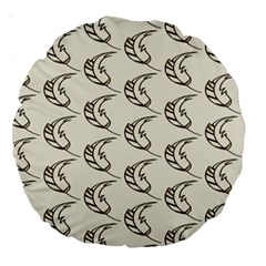 Cute Leaves Draw Large 18  Premium Round Cushions by ConteMonfrey