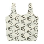 Cute Leaves Draw Full Print Recycle Bag (L) Front