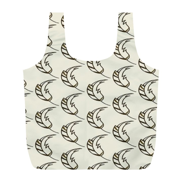 Cute Leaves Draw Full Print Recycle Bag (L)