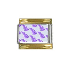 Cute Lavanda Blue Gold Trim Italian Charm (9mm)