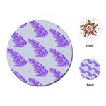 Cute Lavanda Blue Playing Cards Single Design (Round) Front