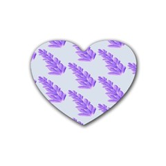 Cute Lavanda Blue Rubber Heart Coaster (4 Pack) by ConteMonfrey