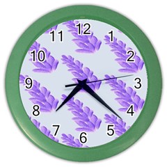 Cute Lavanda Blue Color Wall Clock by ConteMonfrey