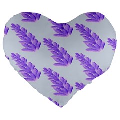 Cute Lavanda Blue Large 19  Premium Heart Shape Cushions by ConteMonfrey