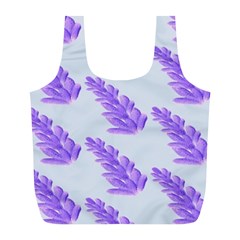 Cute Lavanda Blue Full Print Recycle Bag (l) by ConteMonfrey