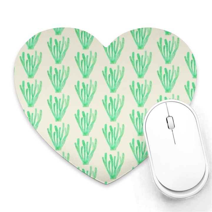 Watercolor Seaweed Heart Mousepad