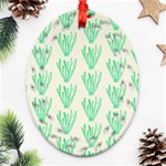 Watercolor Seaweed Oval Filigree Ornament (Two Sides) Back