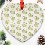 Autumn Leaves Gray Ornament (Heart) Front