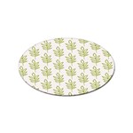 Autumn Leaves Gray Sticker (Oval) Front