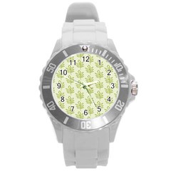 Autumn Leaves Round Plastic Sport Watch (l) by ConteMonfrey