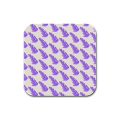 Cute Lavanda Rubber Square Coaster (4 Pack) by ConteMonfrey