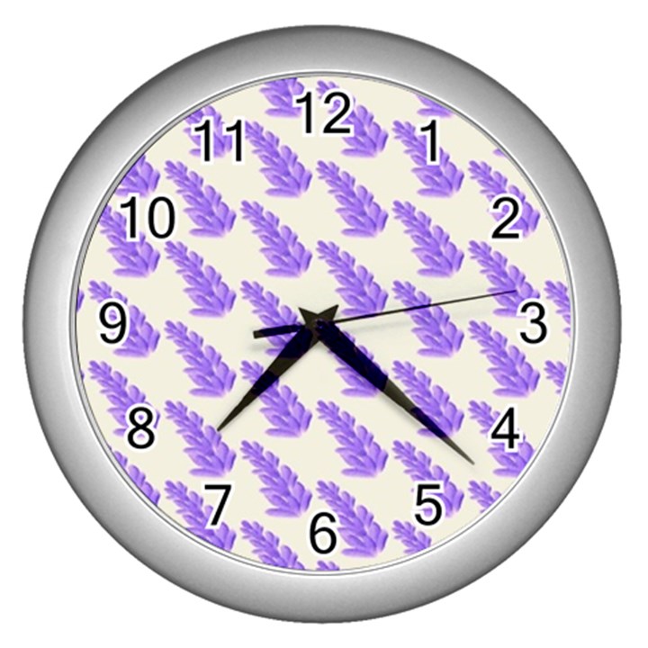 Cute Lavanda Wall Clock (Silver)