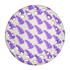 Cute Lavanda Round Filigree Ornament (two Sides) by ConteMonfrey