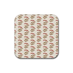 White Fresh Spring Hope Rubber Coaster (square) by ConteMonfrey