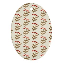 White Fresh Spring Hope Oval Ornament (two Sides) by ConteMonfrey