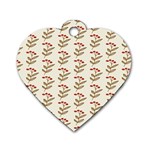 White Fresh Spring Hope Dog Tag Heart (One Side) Front