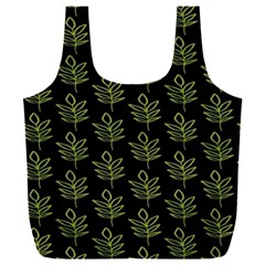 Autumn Leaves Black Full Print Recycle Bag (xxxl) by ConteMonfrey