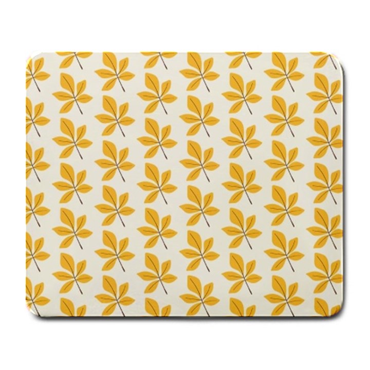 Orange Leaves   Large Mousepad