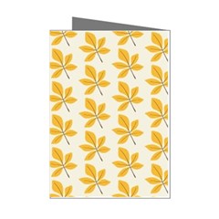 Orange Leaves   Mini Greeting Cards (pkg Of 8) by ConteMonfrey