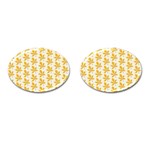 Orange Leaves   Cufflinks (Oval) Front(Pair)