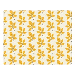 Orange Leaves   Double Sided Flano Blanket (large)  by ConteMonfrey