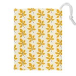 Orange Leaves   Drawstring Pouch (5XL) Front