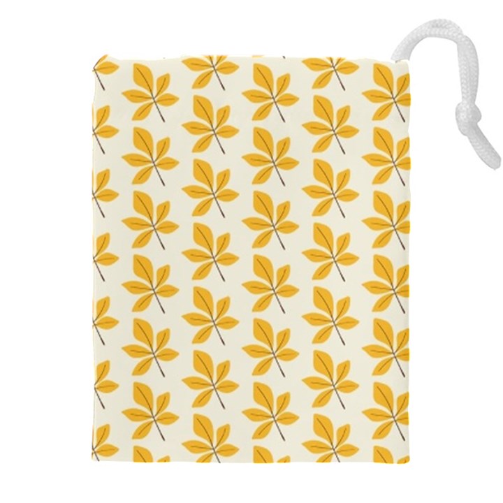 Orange Leaves   Drawstring Pouch (5XL)