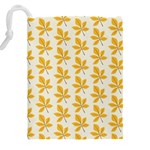 Orange Leaves   Drawstring Pouch (5XL) Back