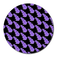 Cute Lavanda Black Round Mousepad by ConteMonfrey