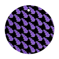 Cute Lavanda Black Ornament (round) by ConteMonfrey