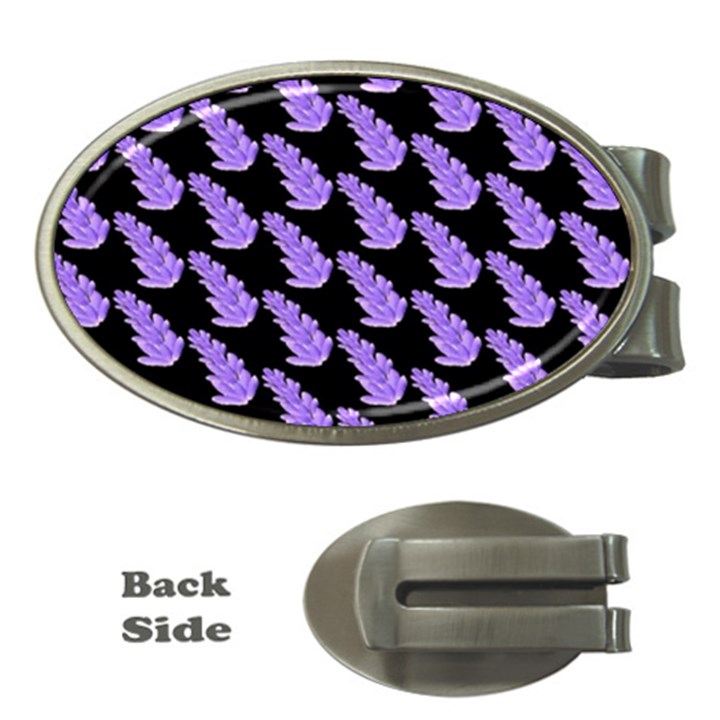 Cute Lavanda Black Money Clips (Oval) 