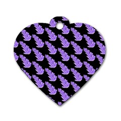 Cute Lavanda Black Dog Tag Heart (one Side) by ConteMonfrey