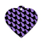 Cute Lavanda Black Dog Tag Heart (Two Sides) Front