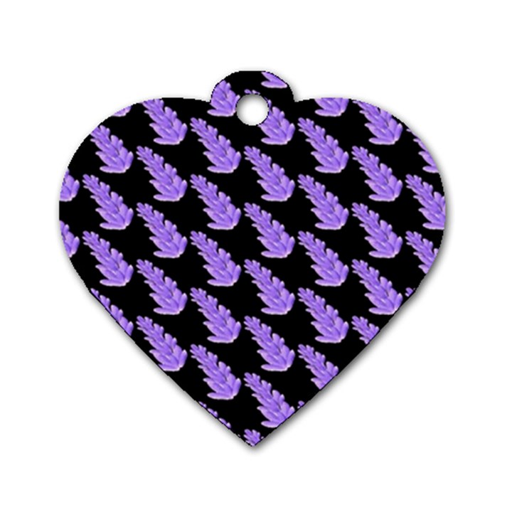 Cute Lavanda Black Dog Tag Heart (Two Sides)