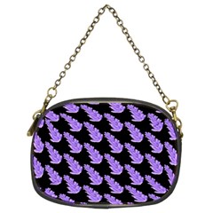 Cute Lavanda Black Chain Purse (two Sides)