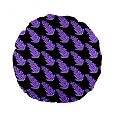 Cute Lavanda Black Standard 15  Premium Round Cushions by ConteMonfrey