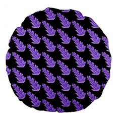 Cute Lavanda Black Large 18  Premium Flano Round Cushions by ConteMonfrey