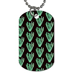 Watercolor Seaweed Black Dog Tag (two Sides) by ConteMonfrey