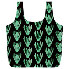 Watercolor Seaweed Black Full Print Recycle Bag (xxxl) by ConteMonfrey