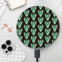 Watercolor Seaweed Black Wireless Charger by ConteMonfrey