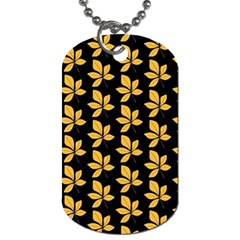 Orange And Black Leaves Dog Tag (two Sides) by ConteMonfrey