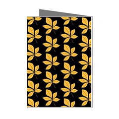 Orange And Black Leaves Mini Greeting Cards (pkg Of 8) by ConteMonfrey