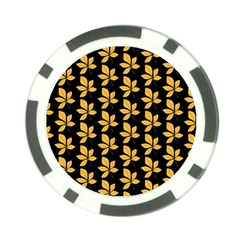 Orange And Black Leaves Poker Chip Card Guard (10 Pack) by ConteMonfrey