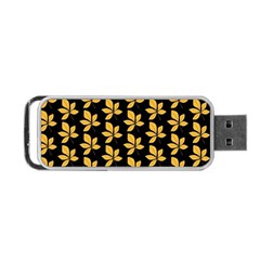 Orange And Black Leaves Portable Usb Flash (one Side) by ConteMonfrey