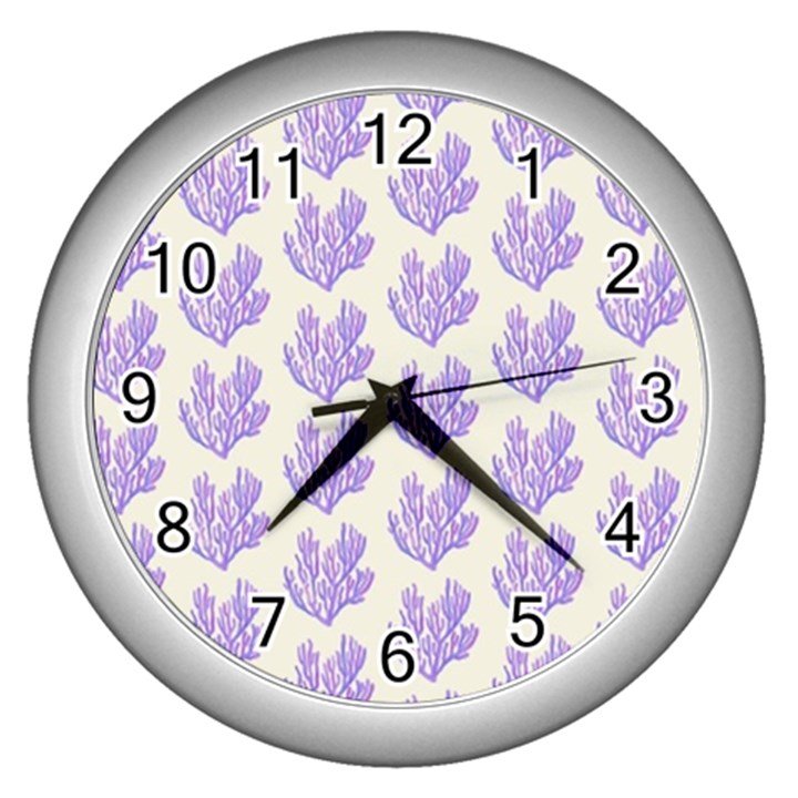 Seaweed Clean Wall Clock (Silver)